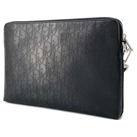 Dior Trotter Black Galaxy Bag Christian Oblique Clutch - Picture 1 of 15